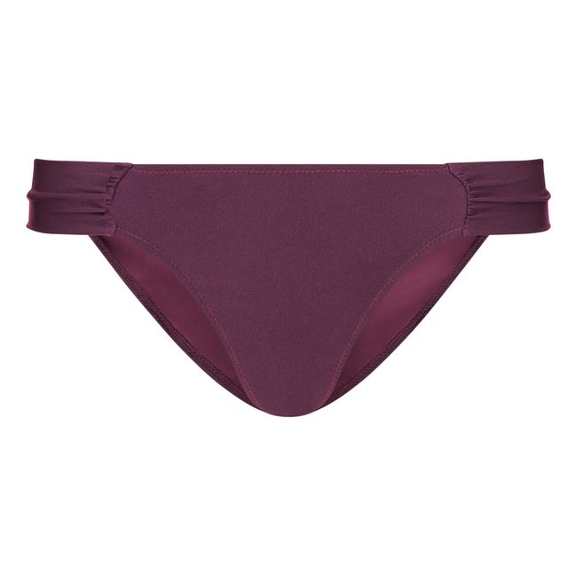 Draped Bikini Bottom | Aubergine