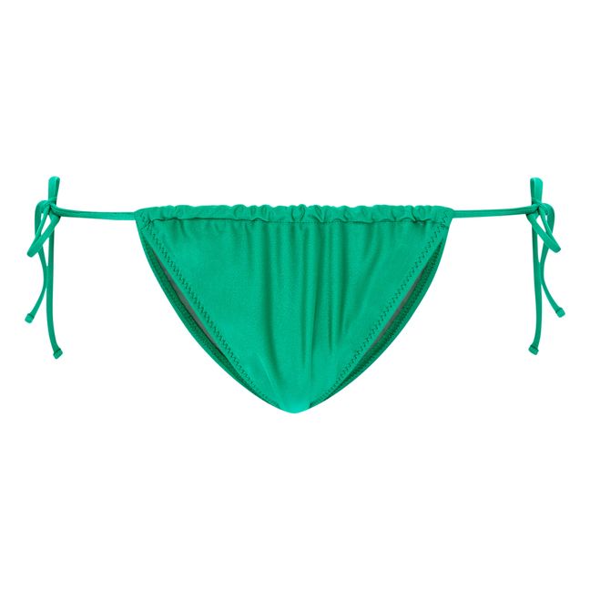 Braga de traje de baño fruncida | Verde