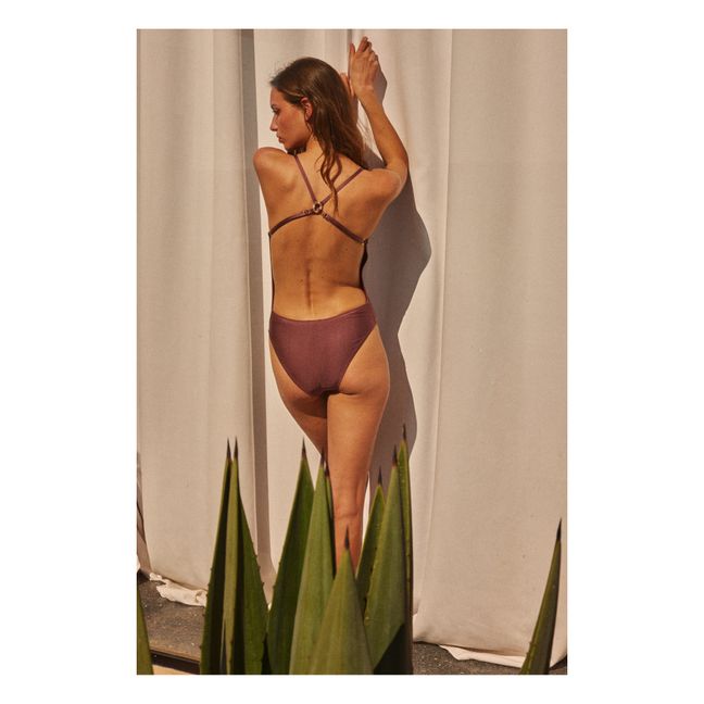 One-Piece Swimsuit with Ring | Purple