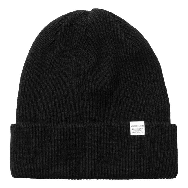 Merino Lambswool hat | Black