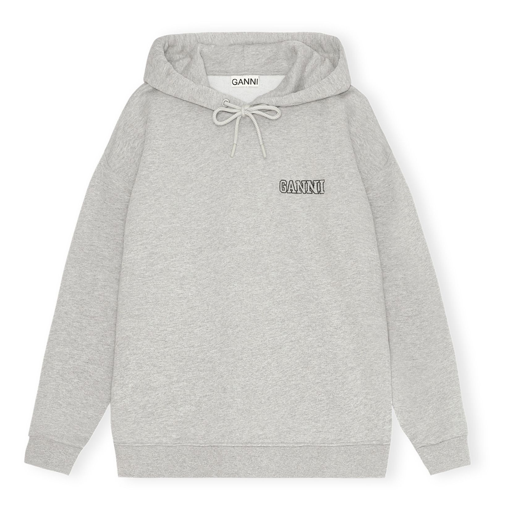 Ganni - Sweat Hoodie Isoli Software Coton Bio - Gris chiné | Smallable