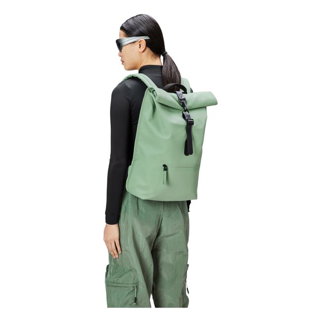 Rolltop Rucksack Backpack | Almond green