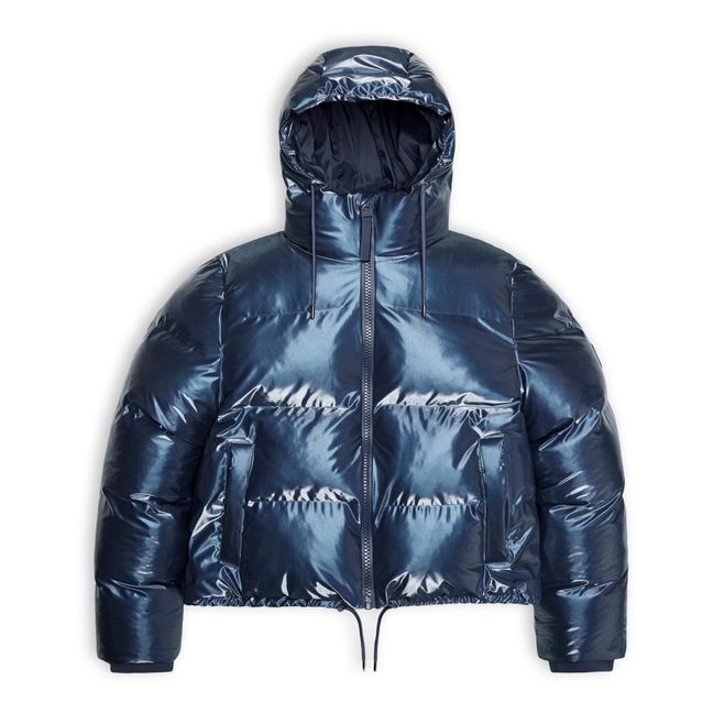 Giubbino Alta Metallizzato con Cappuccio | Blu