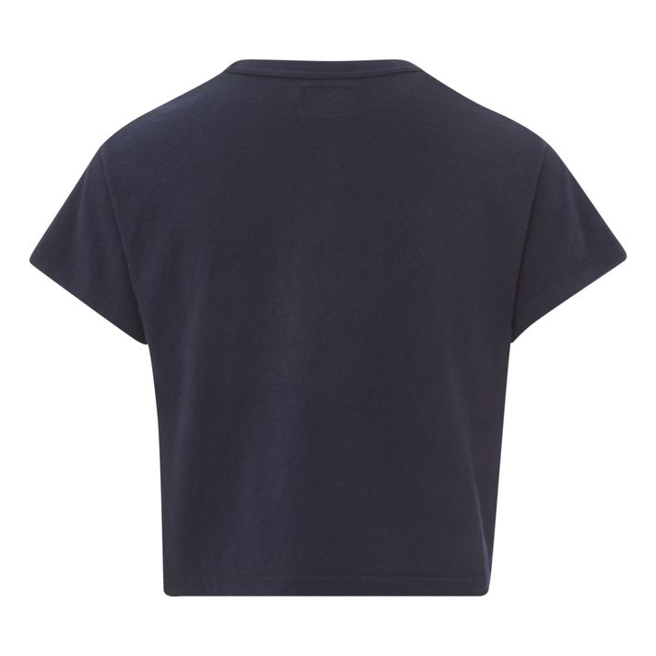T-shirt, modello: Hi'aka, in cotone riciclato, 260g | Blu marino- Immagine del prodotto n°1
