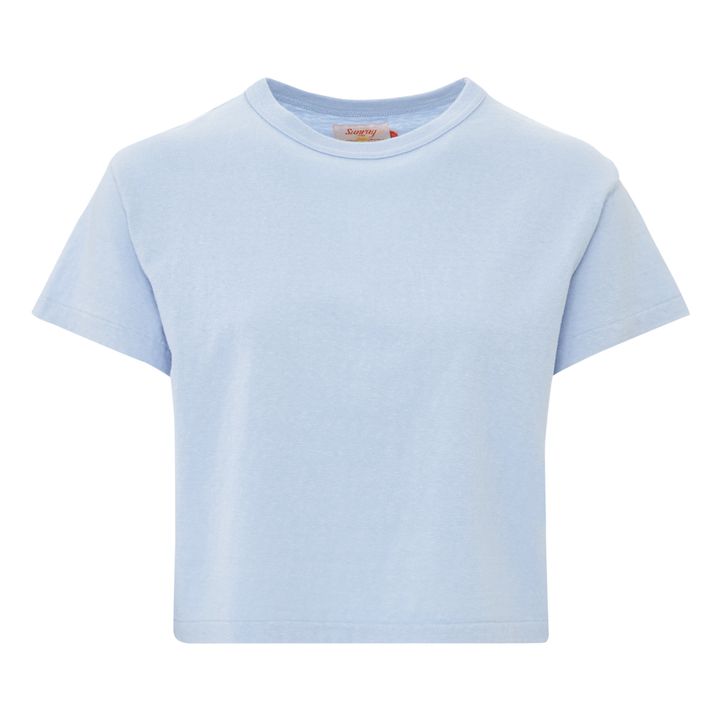 T-shirt, modello: Hi'aka, in cotone riciclato, 260g | Azzurro- Immagine del prodotto n°0