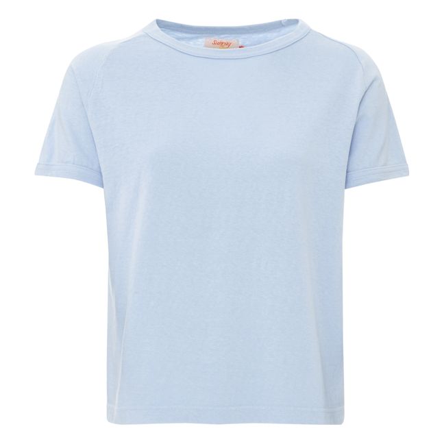 T-shirt, modello: Laka, in cotone riciclato, 260g | Azzurro