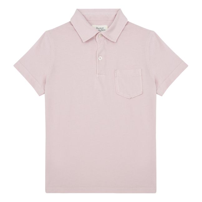 Jersey Polo Shirt | Pale pink