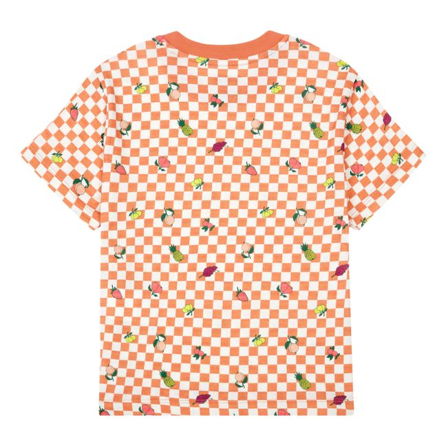 Fruit Checker T-shirt | Arancione