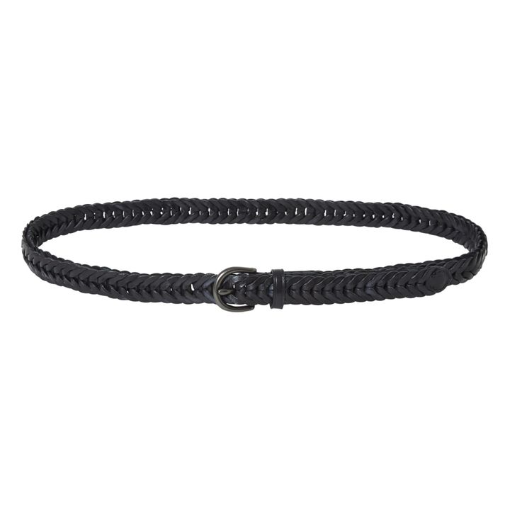 Cinturón trenzado de 2 cm | Negro- Imagen del producto n°0