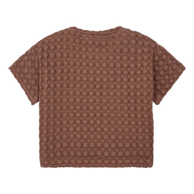 The Bay Embossed Organic Cotton Top | Chocolate
