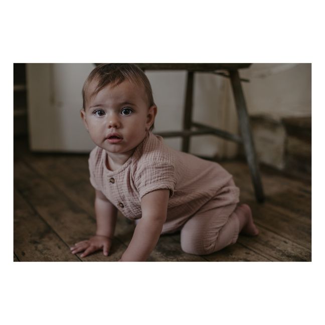 Combinaison Coton Bio Archer | Rose