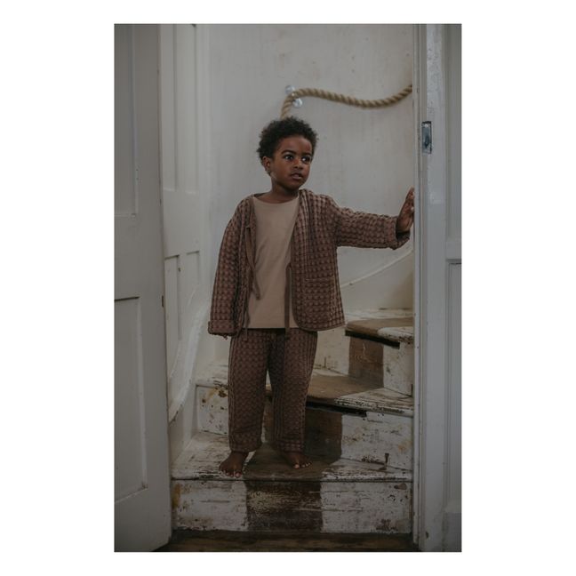 The Bay Embossed Organic Cotton Pants | Chocolate
