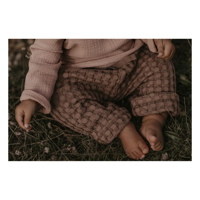 Pantalon Coton Bio Gauffré The Bay | Chocolat