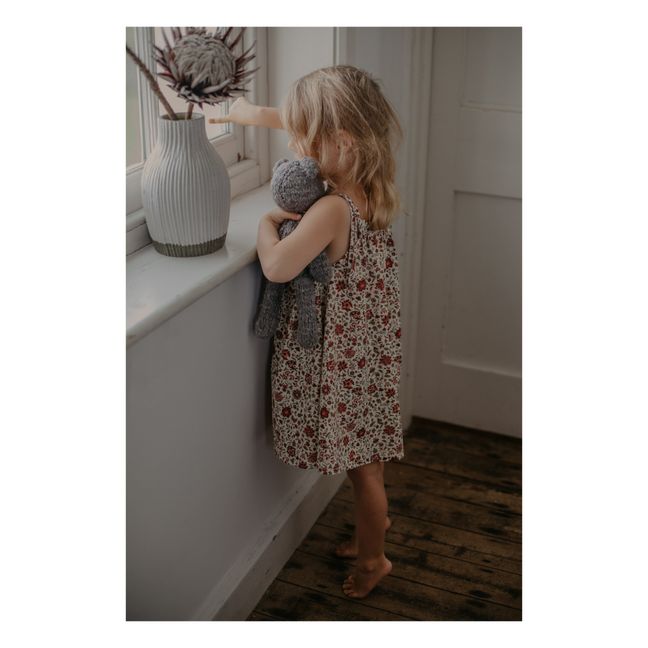 Vestido de tirantes con estampado de flores Sun | Beige