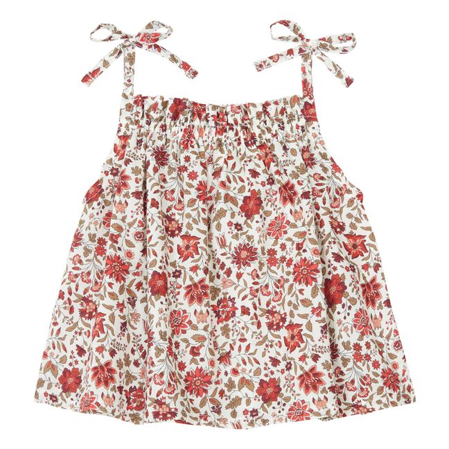 Top à Bretelles Fleuri Skye | Beige