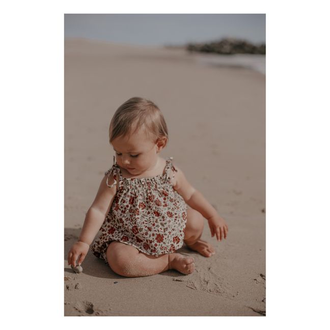 Top à Bretelles Fleuri Skye | Beige