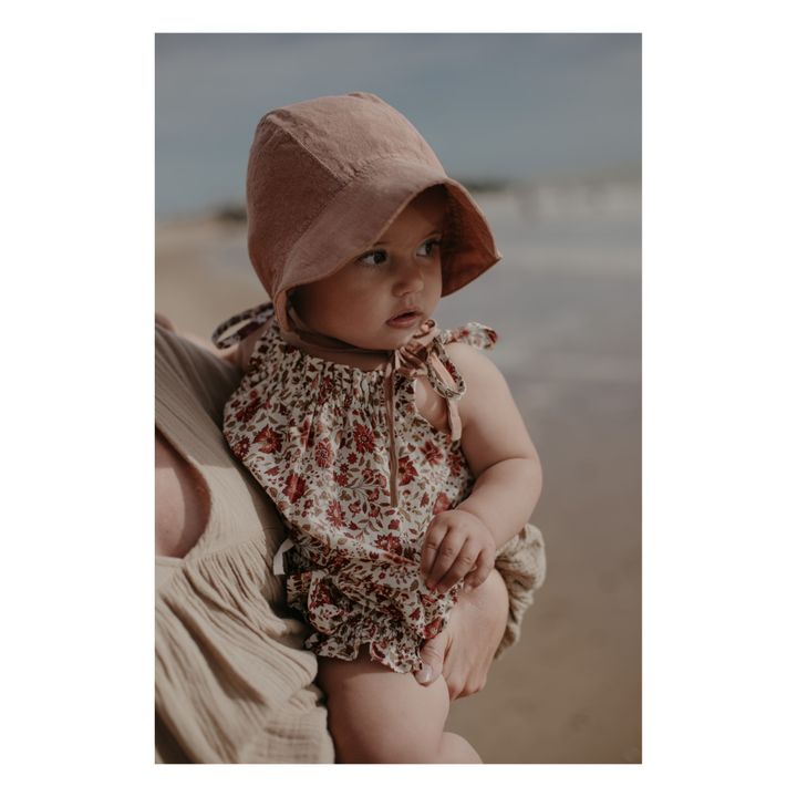 Top à Bretelles Fleuri Skye | Beige- Image produit n°2