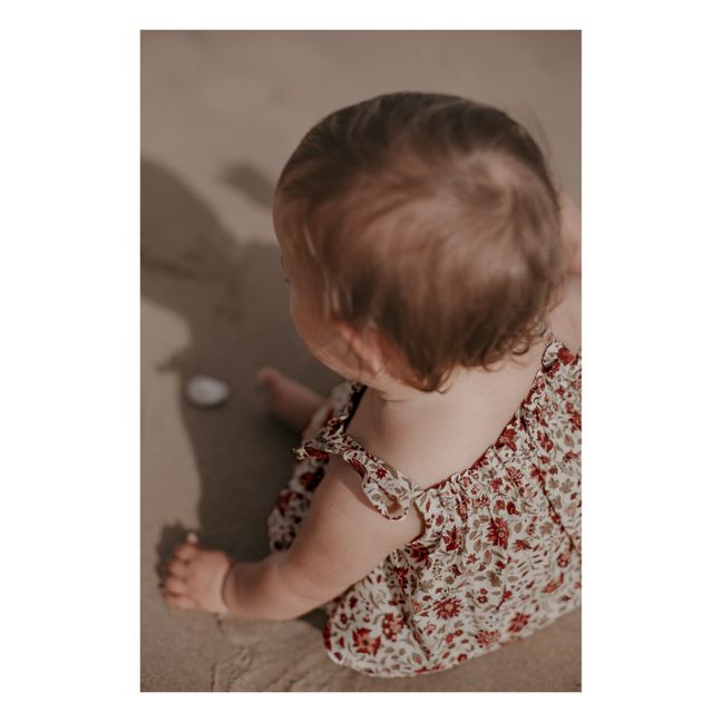 Top à Bretelles Fleuri Skye | Beige