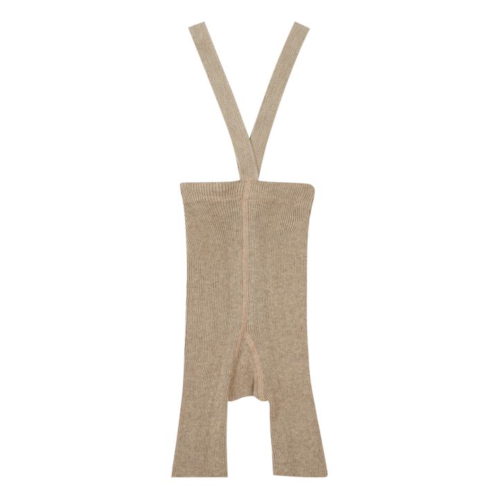 Shorts con bretelle, in cotone bio | Sabbia- Immagine del prodotto n°0