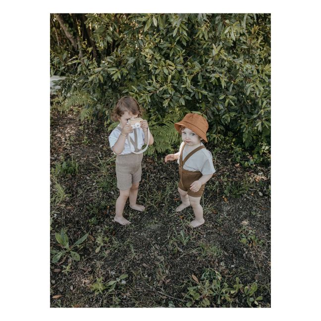 Short à Bretelles Coton Bio | Sable