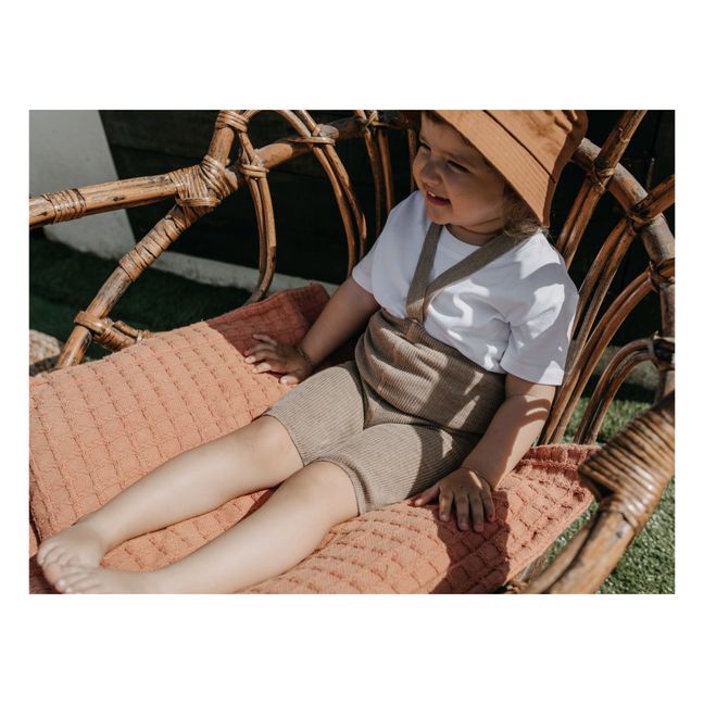 Short à Bretelles Coton Bio | Sable
