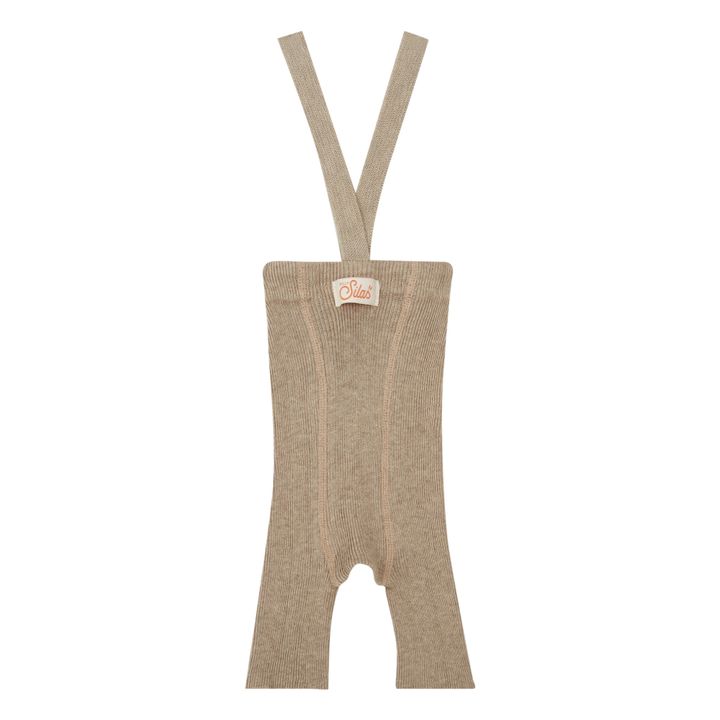 Shorts con bretelle, in cotone bio | Sabbia- Immagine del prodotto n°6