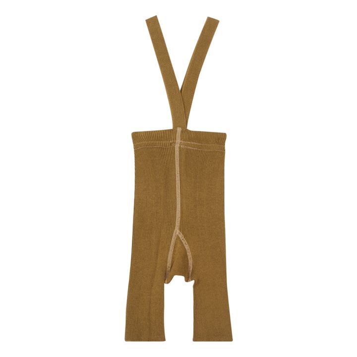 Shorts con bretelle, in cotone bio | Marrone- Immagine del prodotto n°0