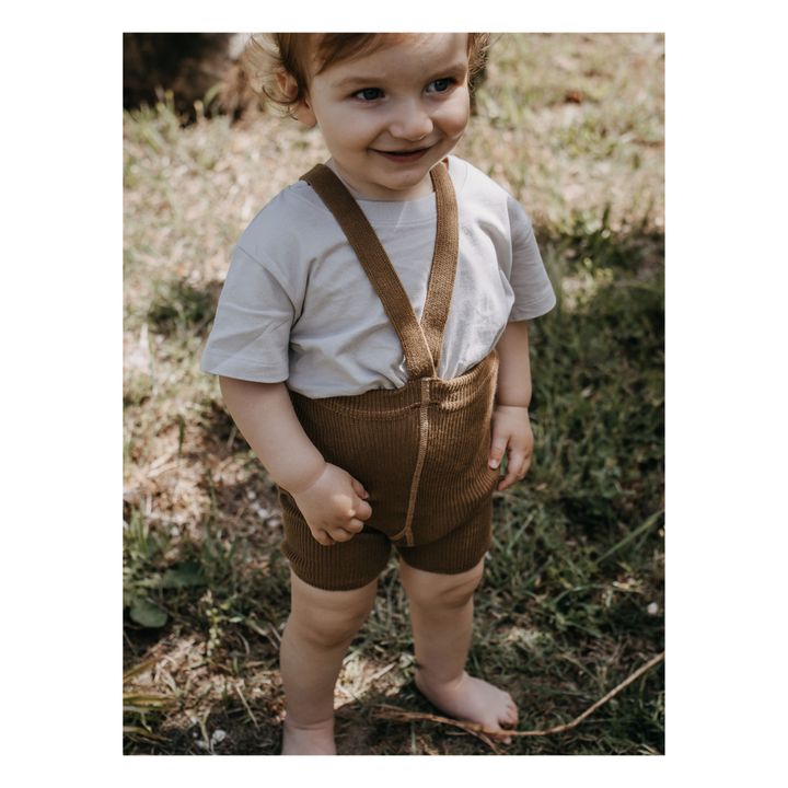 Organic Cotton Strapped Shorts | Brown- Product image n°1