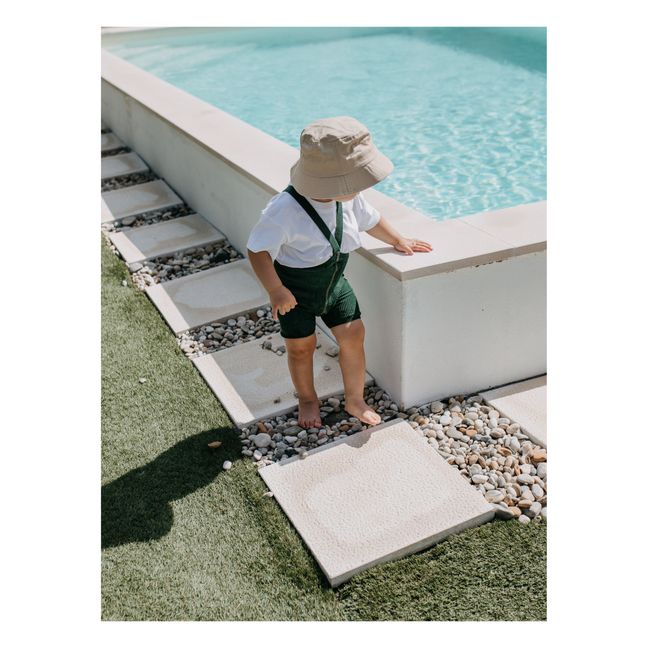 Short à Bretelles Coton Bio | Chromgrün