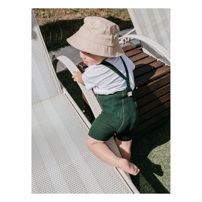 Organic Cotton Strapped Shorts | Verde foresta