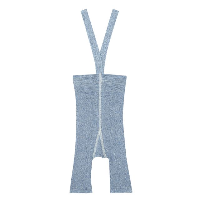 Short à Bretelles Coton Bio | Bleu