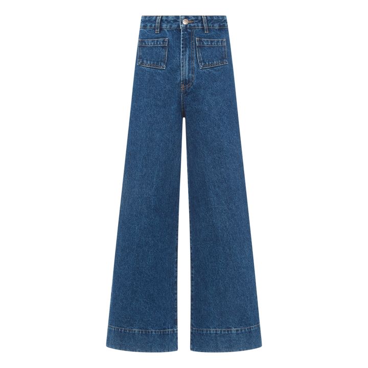 Organic Cotton Flared Jeans | Vaquero Lavado- Imagen del producto n°0