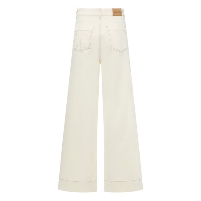 Organic Cotton Flared Jeans | Off white