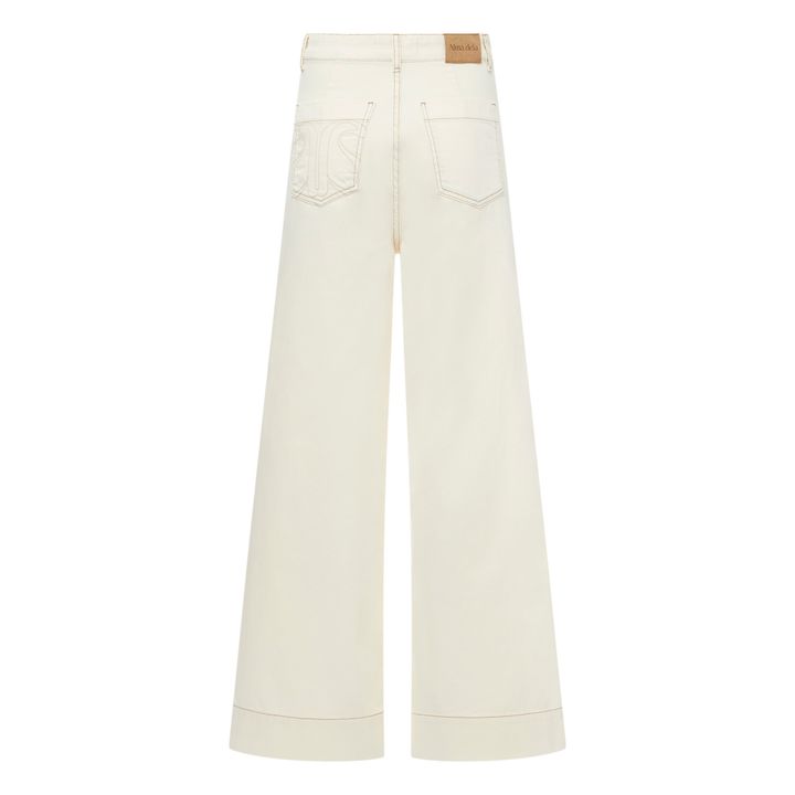 Jeans flare in cotone biologico | Bianco- Immagine del prodotto n°4