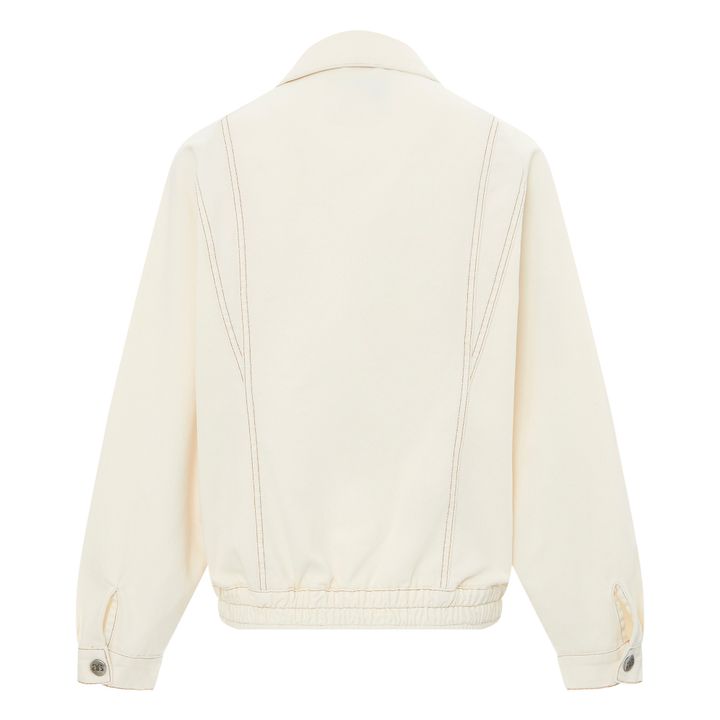 Blouson Denim Coton Bio | Blanc cassé- Image produit n°3