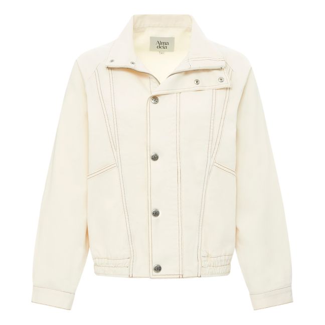 Blouson Denim Coton Bio | Blanc cassé