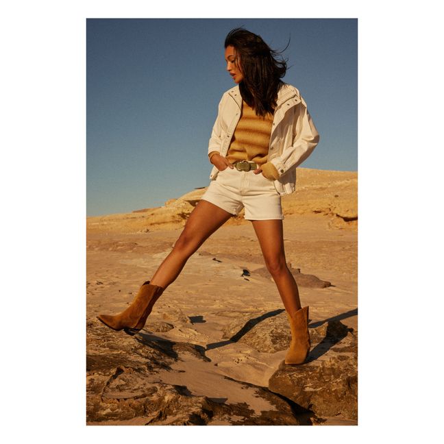 Blouson Denim Coton Bio | Blanc cassé