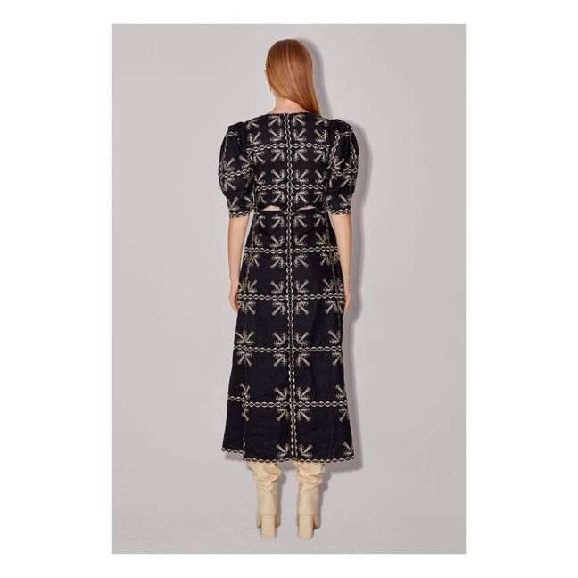 Nanette Linen Dress | Nero
