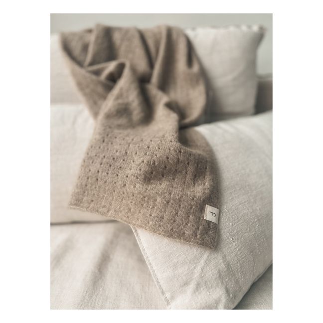 Organic Cotton Pointelle Blanket | Camel