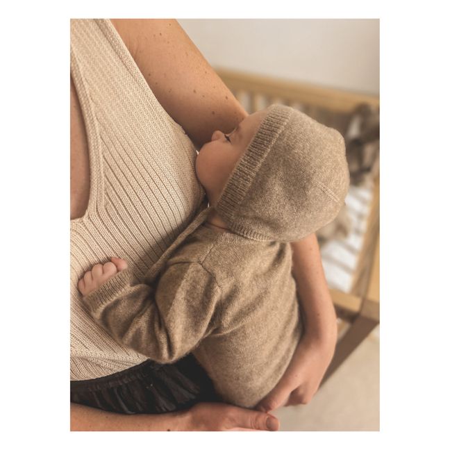 Organic Cashmere Beanie | Camel
