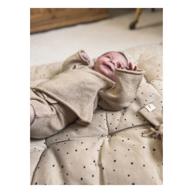Organic Cashmere Bloomer + Wrap Cardigan Set | Beige