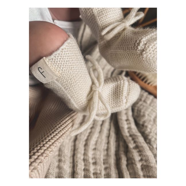 Organic Cotton Knit Booties | Ivory