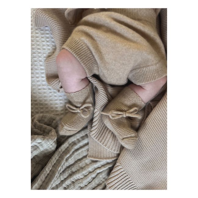 Babyschuhe Strick aus Bio-Baumwolle | Beige