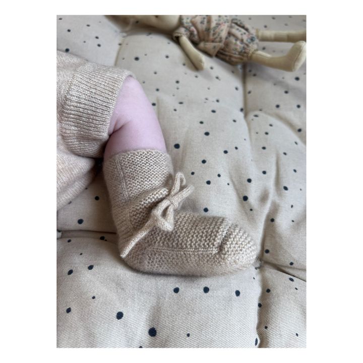 My Little Freckle - Pantofole in maglia di cotone biologico - Beige