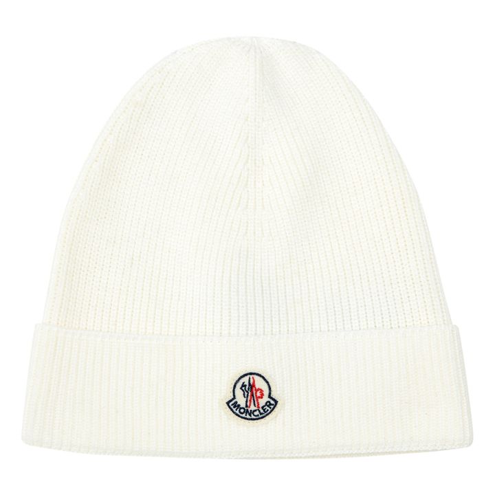 Knitted Logo Beanie | Blanco Roto- Imagen del producto n°0