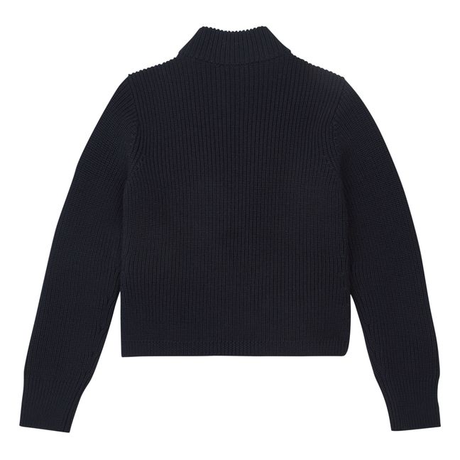 Veste Bi-matière Logo | Bleu marine