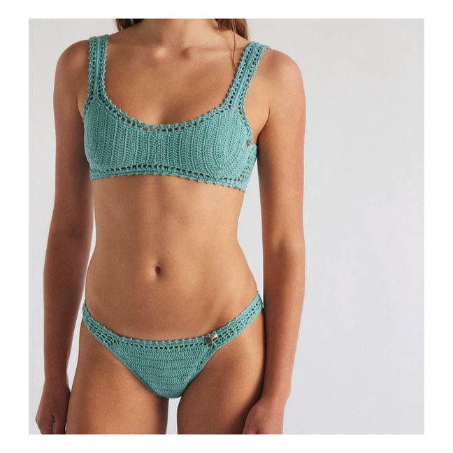 Essential Classic Crochet Bikini Bottom | Verde acqua
