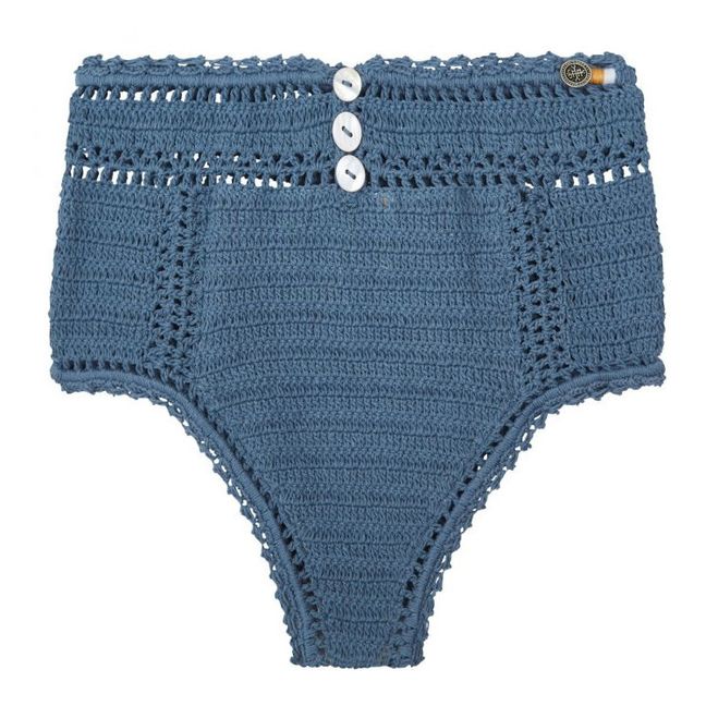 Essential High-Waisted Crochet Bikini Bottoms | Blu