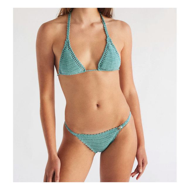Haut de Maillot Essential Sliding Halter Crochet | Vert d'eau