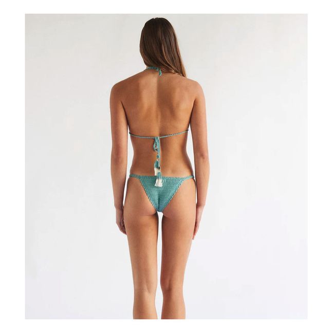 Essential Sliding Halter Hook Bikini Top | Verde acqua